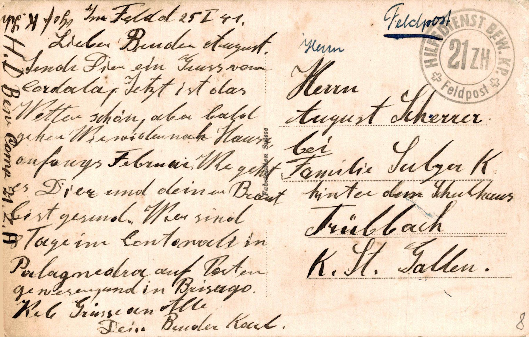 Cartoline postali: Gordola - Veduta generale – Usato da Bronschhofen venduto da Astore 1