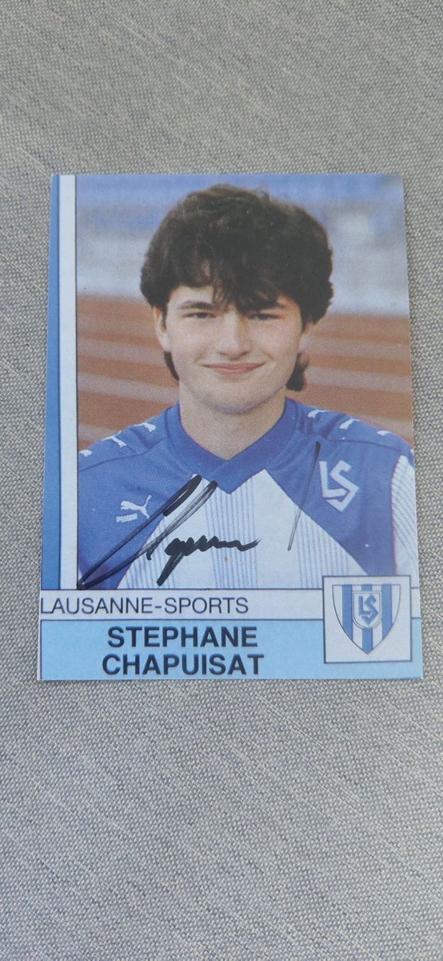 Autographes: Autogrammkarte Stephane Chapuisat – D'occasion à Schmerikon par Olympia04