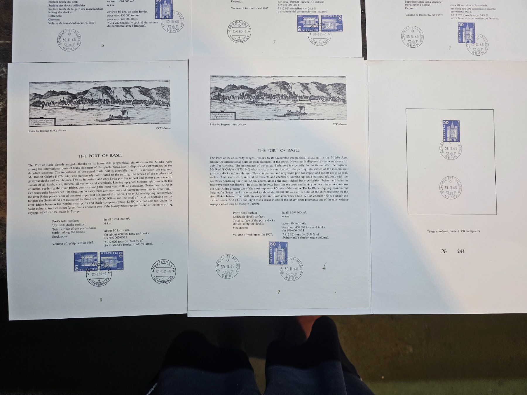 Tutti i francobolli: CH 1968 Der Basler Hafen - Documenti storici – Usato da Monte Carasso venduto da giave 3