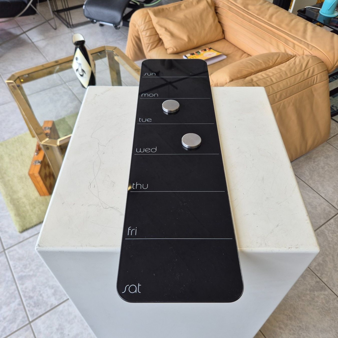 Kalender: Three by three Seattle Glas Organizer Wochenplaner – Gebraucht aus Nottwil von Wondewa-Shop