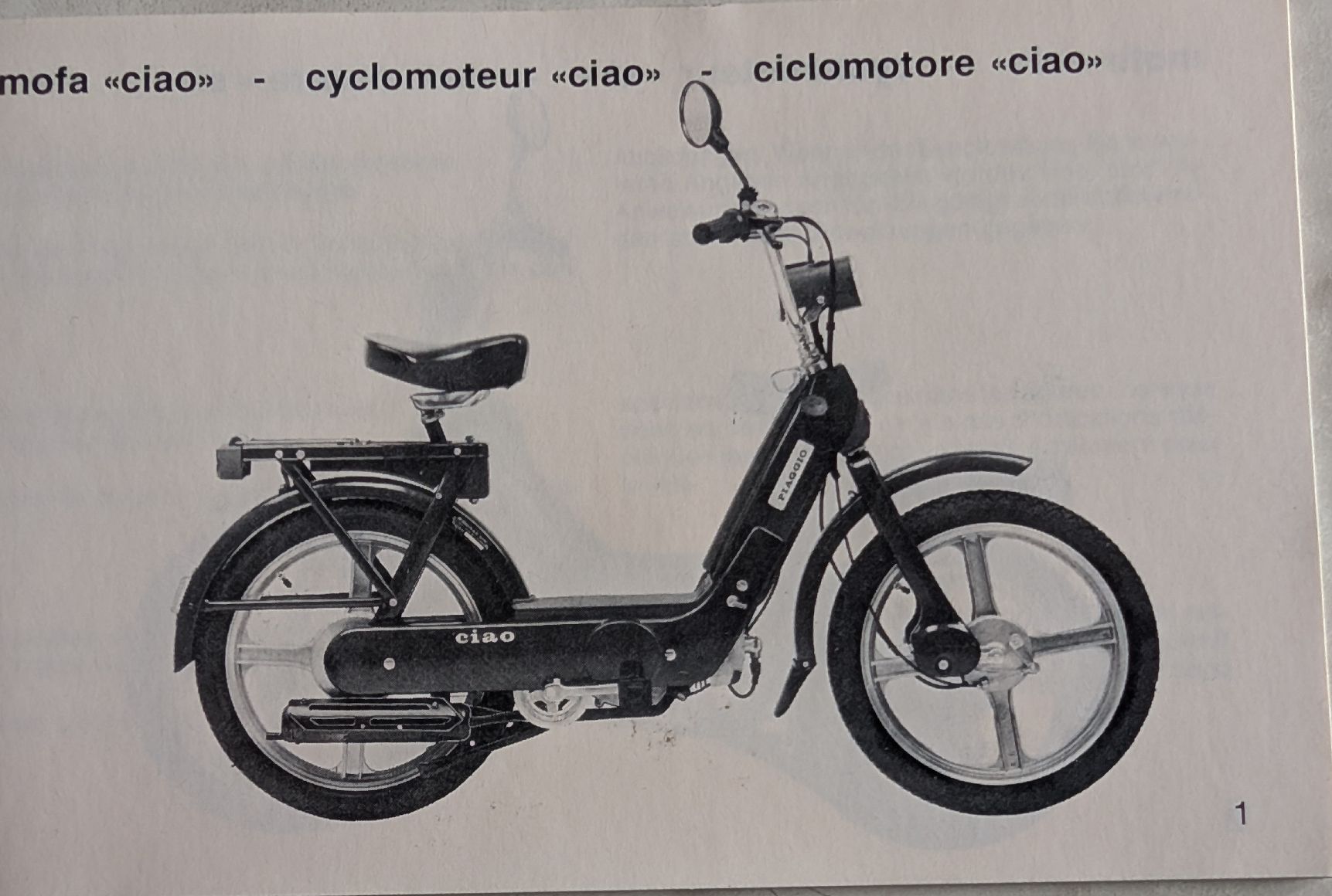 Libri: Bedienungsanleitung Piaggio CIAO-SI – Nuovo (secondo la descrizione) da Oberriet SG venduto da Bokost 2