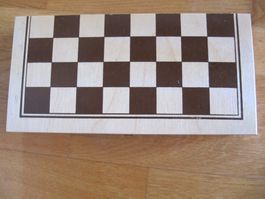 Reisespiel Schach , Holz-Brett mit Figuren aus Holz