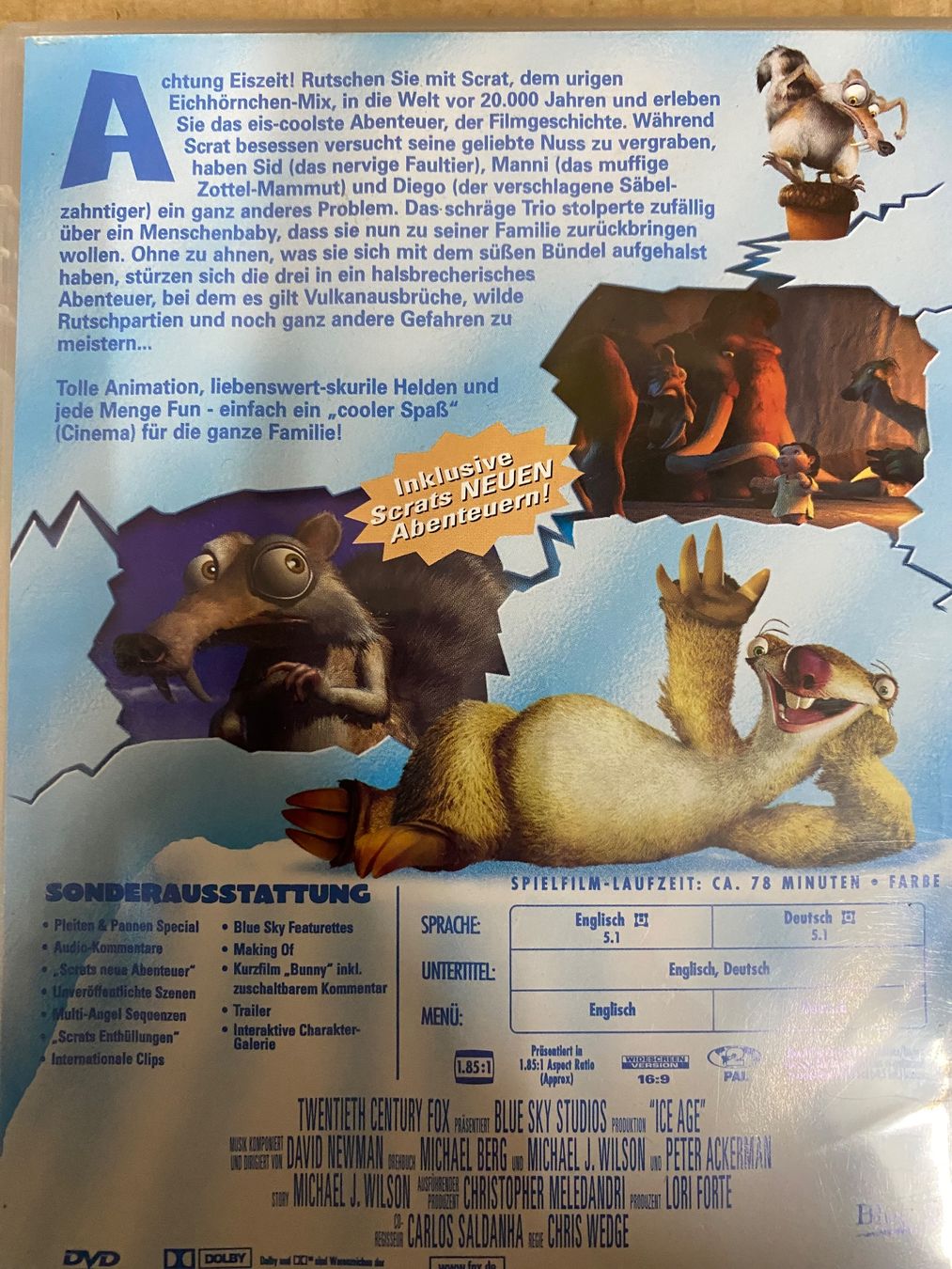 Tutti i DVDs: Ice Age (DVD) – Usato da Eschlikon TG venduto da 1.- 7