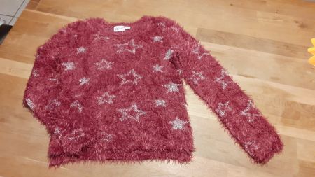 flauschiger Winter-Pullover Gr. 146/152