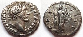 ANTONINUS PIUS silver denarius (149-150 AD) – Cos IIII
