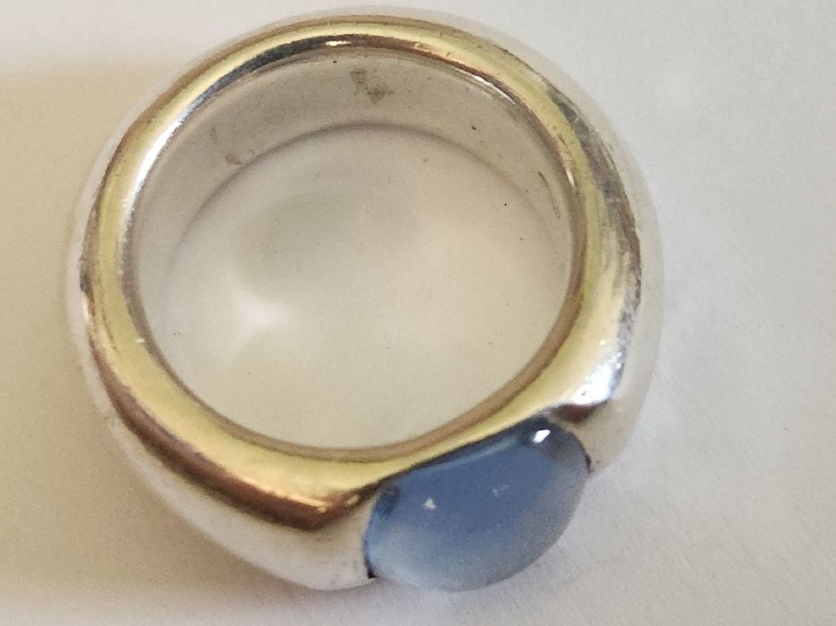 Thomas Sabo Anelli: Thomas Sabo 925 Sterling Silber Ring mit  Aquamarin 16.31g – Usato da St. Gallen venduto da GIULESGG 1