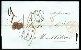 1842 Vorphila von Bern nach FR BE 6.K Stempel, tax. ab 1.-
