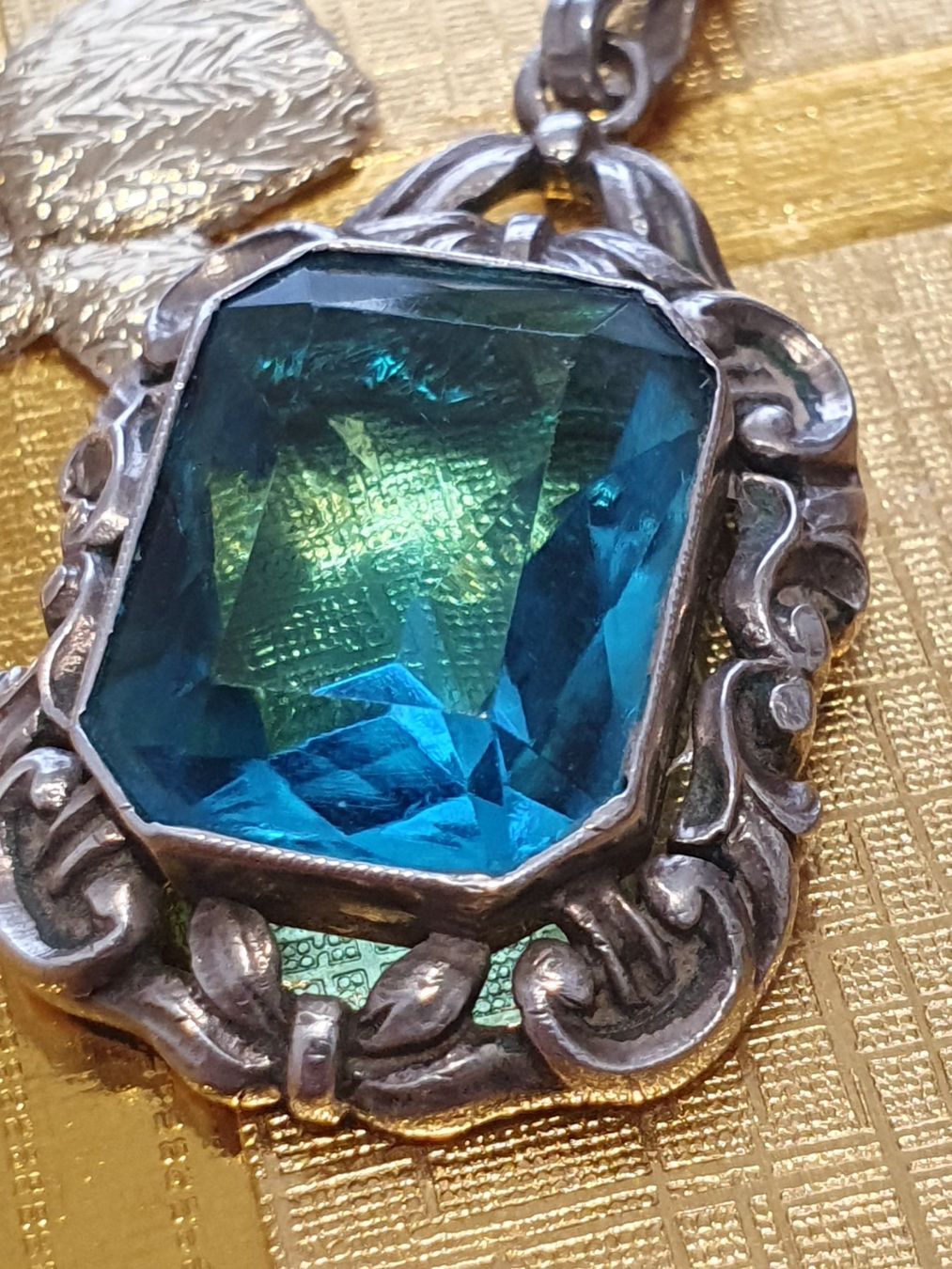Anhänger: Lieblicher Jugendstil Silber-Anhänger mit Gablonz-Stein – Gebraucht aus Wohlen AG von palmsprings 8