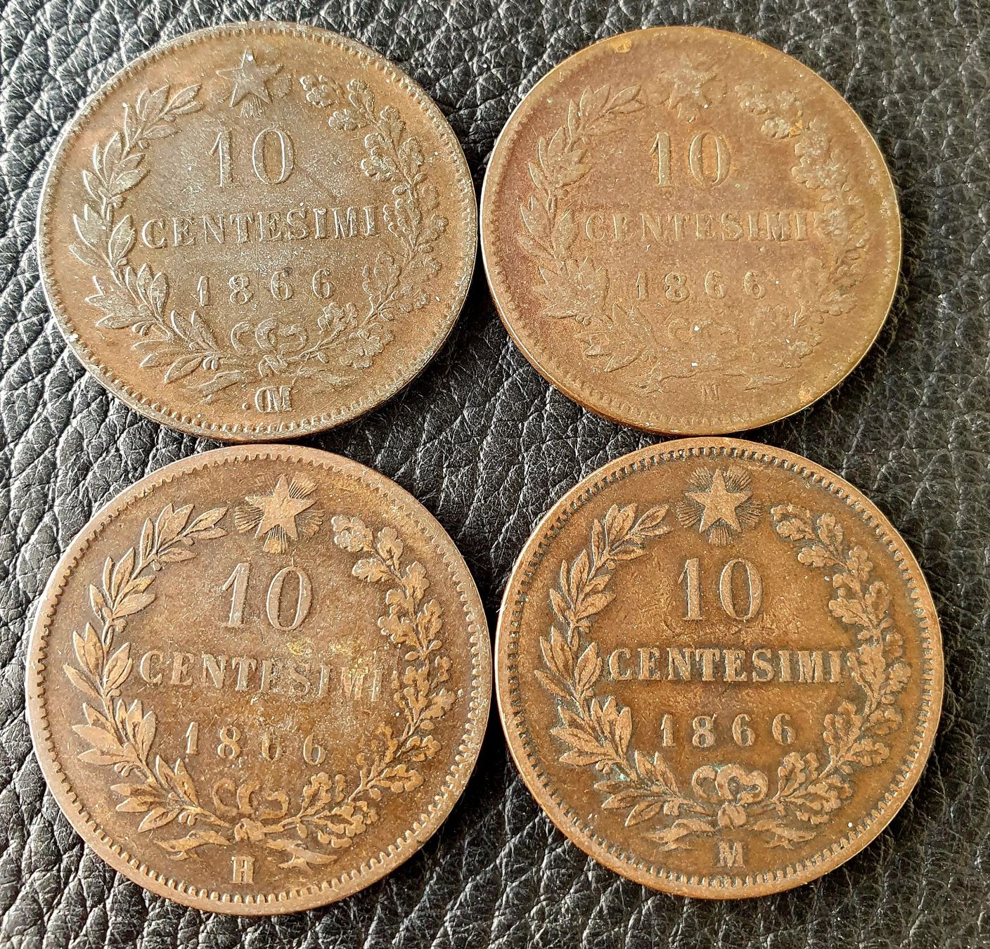 Tutti le monete: 4 x 10 Centesimi 1866 – Usato da Egerkingen venduto da Acc1 1