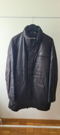 Bally Leder Jacke, Made in France, Grösse 50, Braun