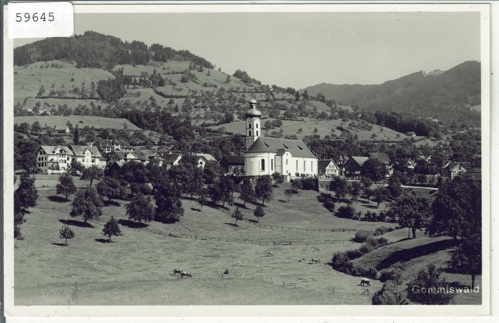 Cartoline postali: Gommiswald - Dorfansicht mit Kirche – Usato da Ettingen venduto da Kartenplanet