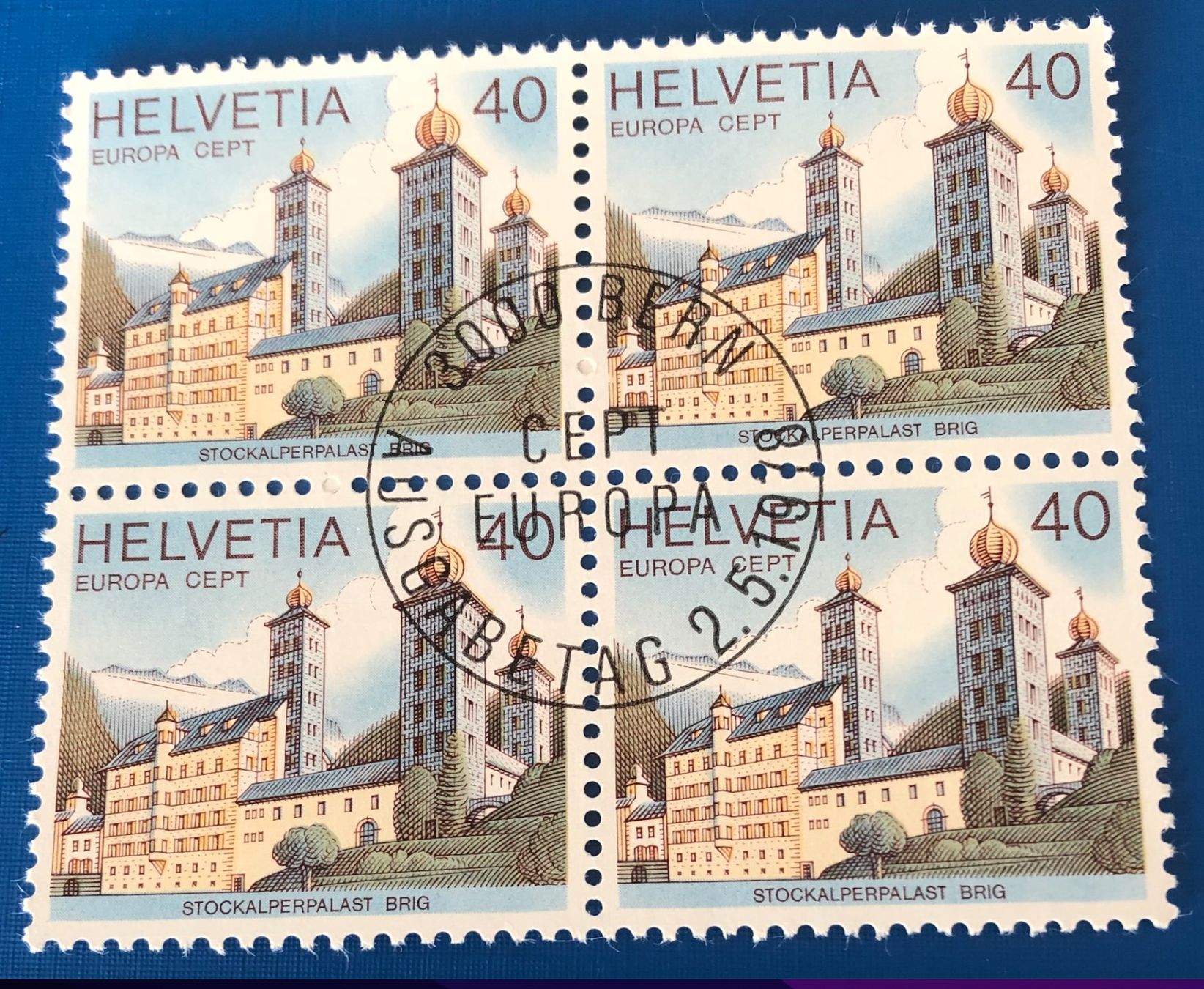 Tutti i francobolli: 4 er Block Nr.607 mit Vollstempel Bern   – Usato da Aarau venduto da Billa007