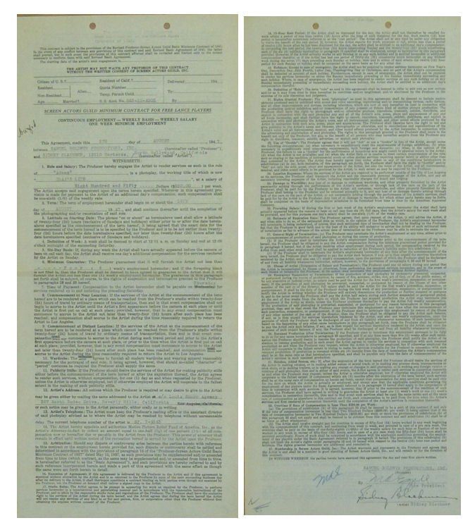 Autografi: Sidney Blackmer (1895-1973) Schauspieler -Autogramm Vertrag – Usato da Dietikon venduto da immortal-stars