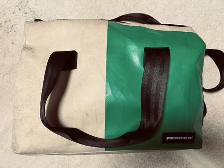 FREITAG F45 LOIS Grün/Beige Unikat - Gebraucht