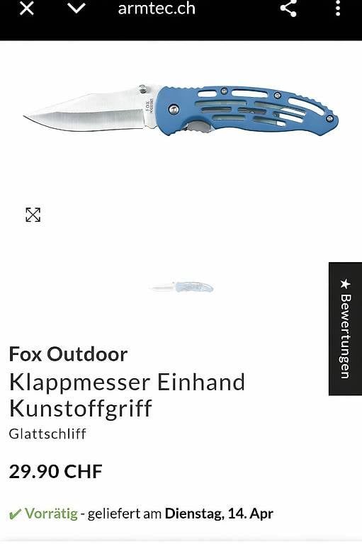 Coltelli tascabile: Klappmesser NEU OVP UNGEBRAUCHT – Nuovo e nell'imballaggio originale da Zizers venduto da watchcomp.