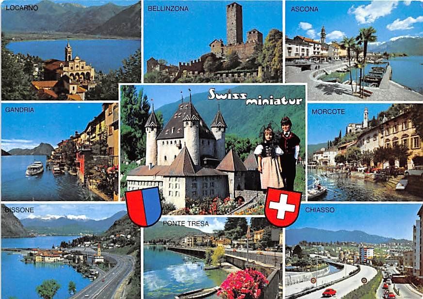 Cartoline postali: TI - Melide, Swiss Miniatur – Usato da Ottikon b.Kemptth. venduto da Neptun1974