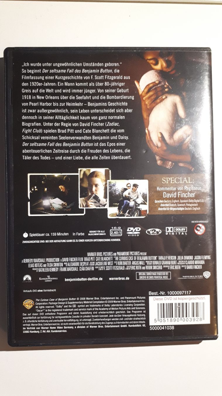 Alle DVDs: Der seltsame Fall des Benjamin Button – Gebraucht aus Dietikon von Buchantiqdietikon 1