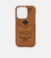 MCM AREN MAXI VISETOS IPHONE 15 PRO - HANDYHÜLLE - COGNAC