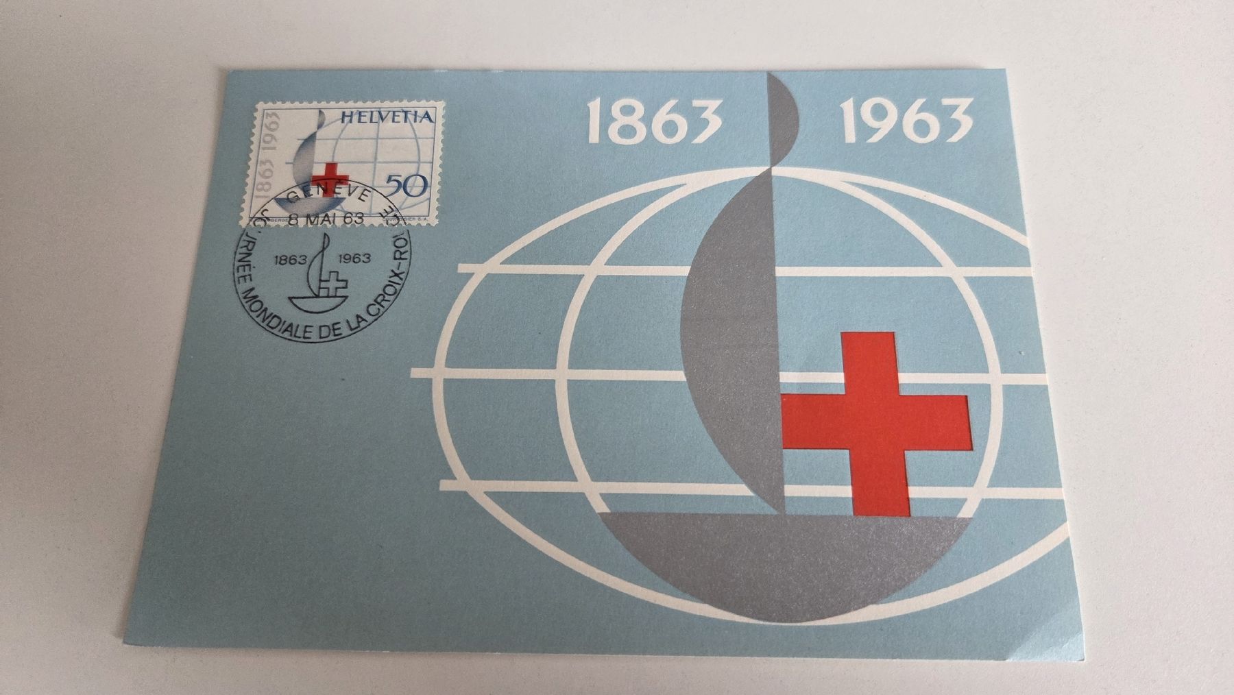 Alle Briefmarken: 1963 Maximumkarte Rotes Kreuz – Gebraucht aus Arni AG von Moth68