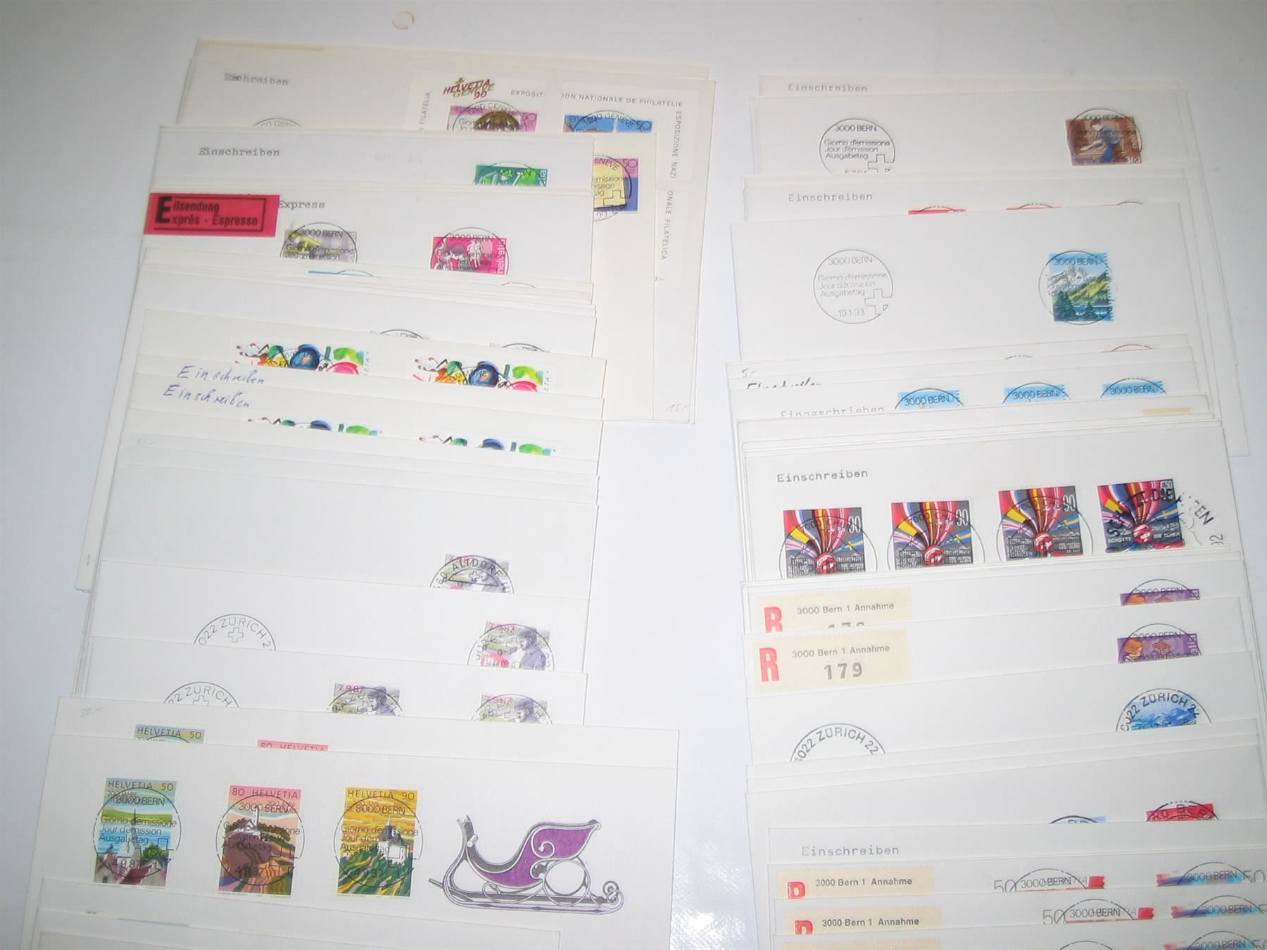 Tutti i francobolli: Schöner Posten FDC 1984 - 2000 ET-Voll-O – Usato da Winterthur venduto da Kyoung 1