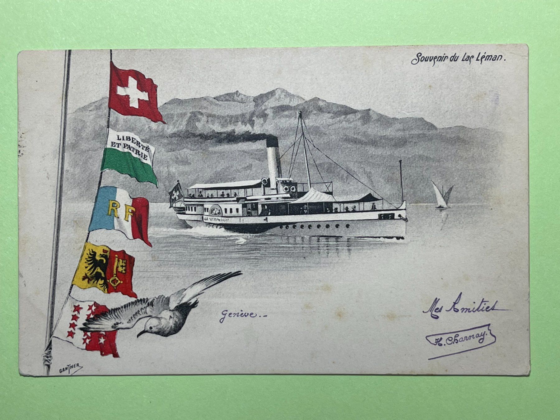 Cartoline postali: Souvenir du Lac Léman – Usato da Steg VS venduto da _vinci_