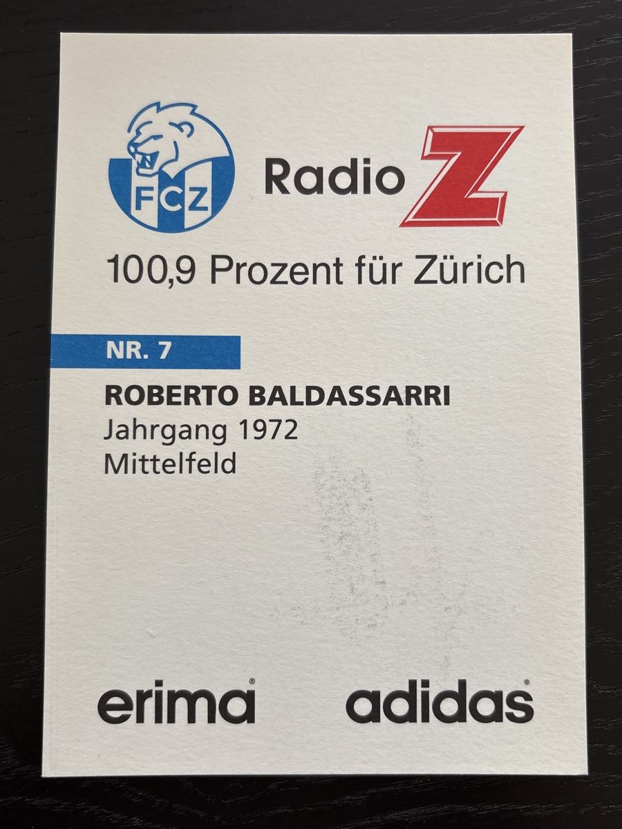 Autogramme: FCZ Baldassarri signierte Autogrammkarte – Neu (gemäss Beschreibung) aus Uetendorf von hoisle 1