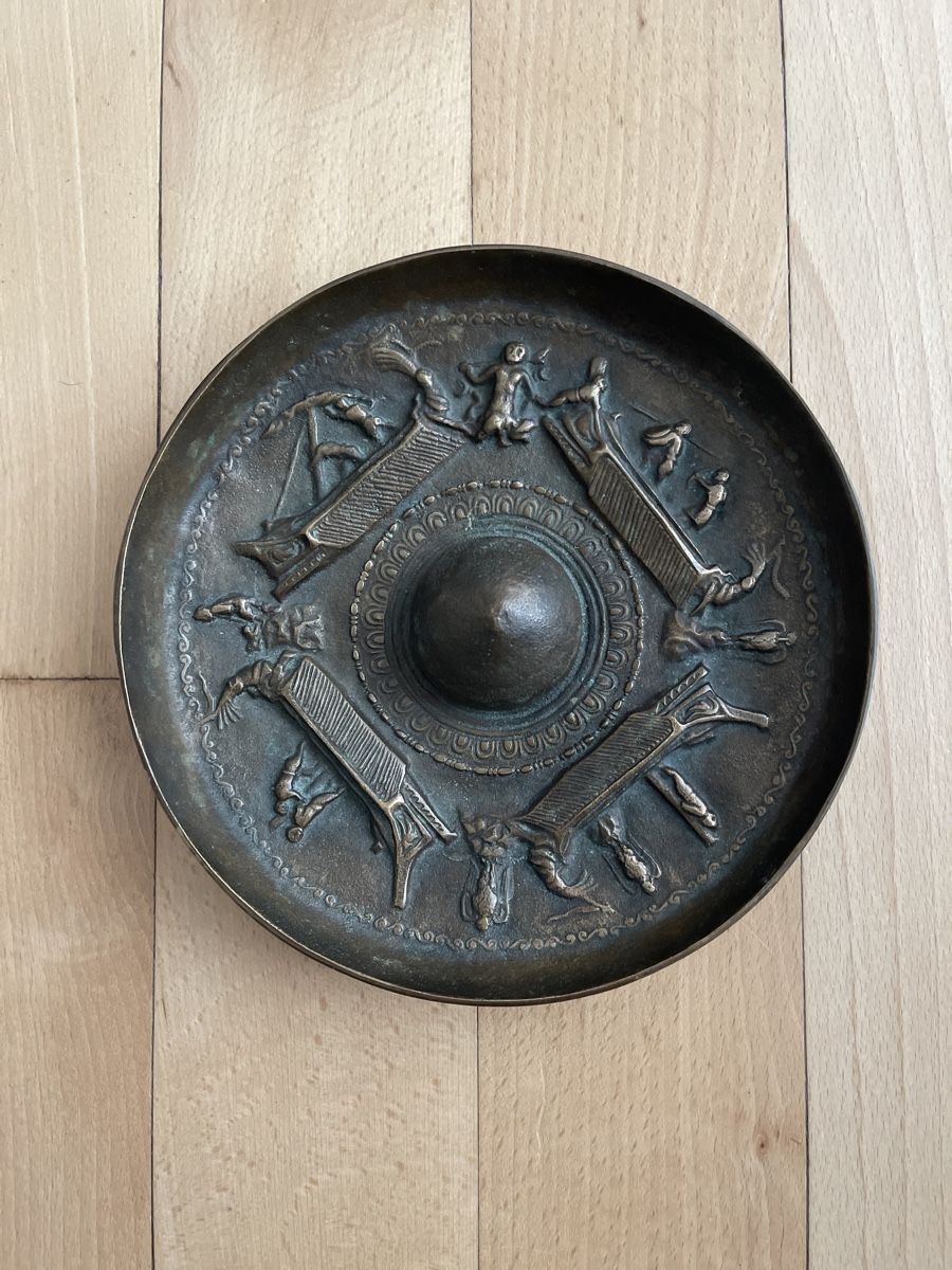 Skulpturen & Statuen: Wandteller Odysseus Bronze, antik, um 1900 – Gebraucht aus Thun von BanjoDan