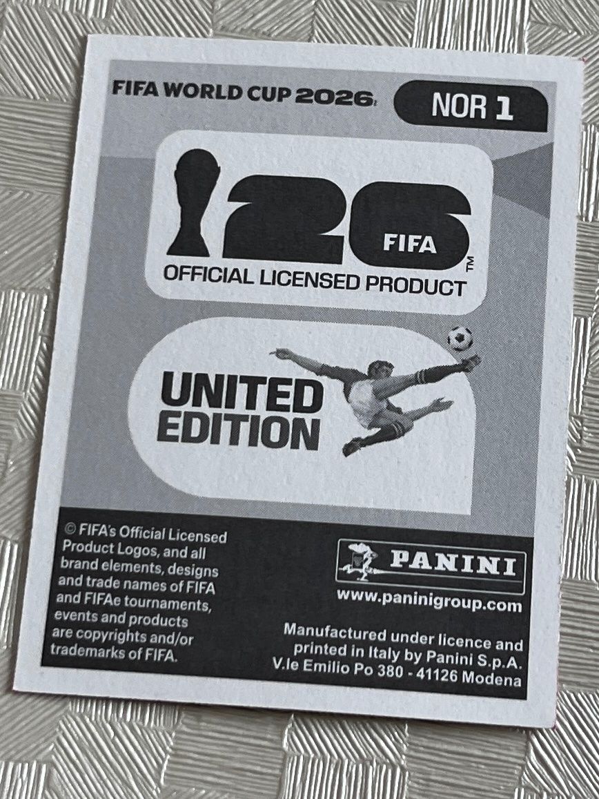 Panini Carte collezionabili: Panini Fifa World Cup 2026 NOR 1 – Usato da Winterthur venduto da Numero1 1