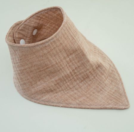 Dreieckstücher aus Musselin - Melange Hellbraun 0-24 M - NEU