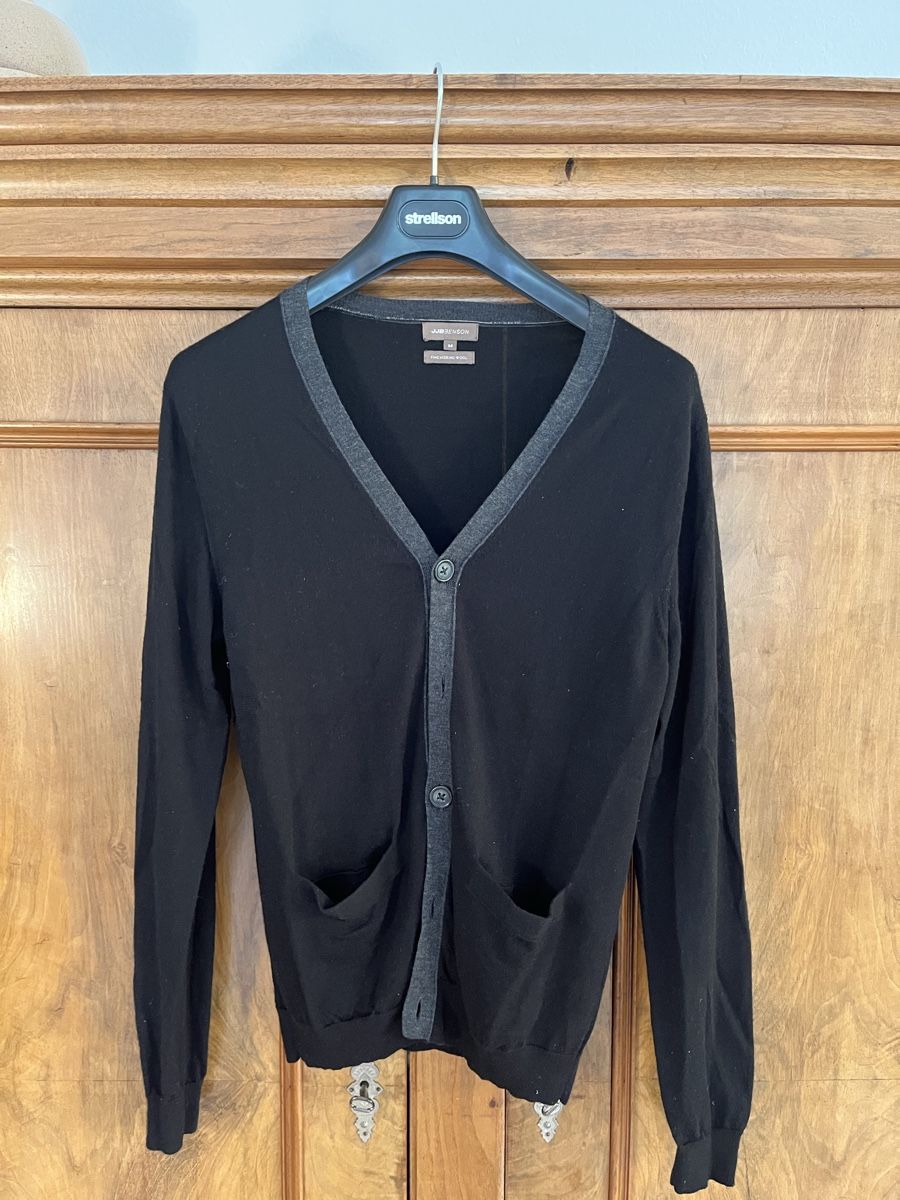 Jacken: Cardigan, schwarz/grau, Gr. M, Merino – Gebraucht aus St. Gallen von Gloom22