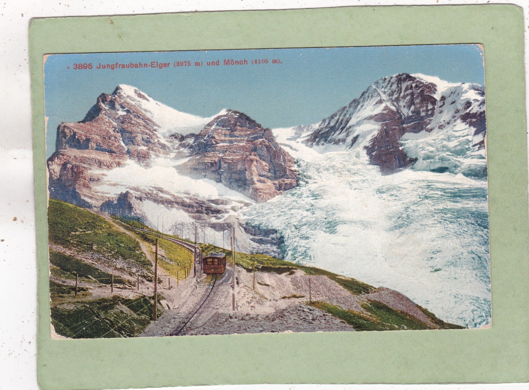 Ansichtskarten: Jungfraubahn Eiger Mönch 1924 – Gebraucht aus Herisau von Lisegrat2008