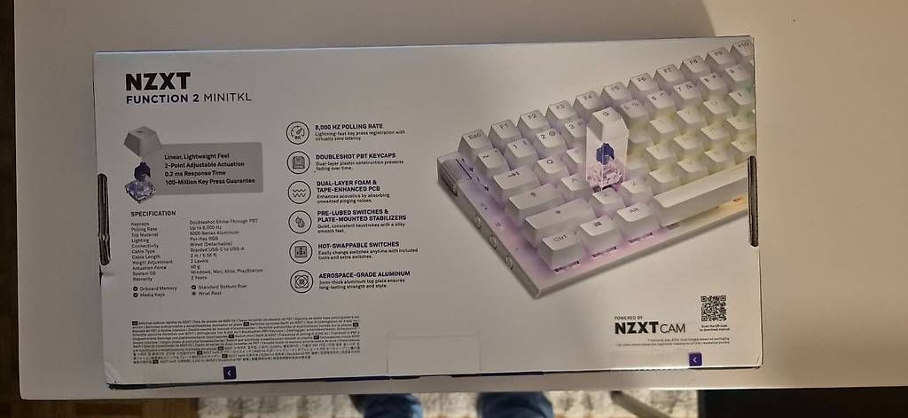 Tastiere: Clavier Gaming NZXT Function 2 MiniTKL Optique Blanc(Qwertz) – Usato da Genève venduto da diiogosousa 1