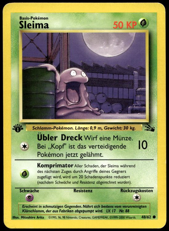 Sleima 48/62 Pokémon Fossil 1.Edition ab 1.- (Neu (gemäss Beschreibung ...