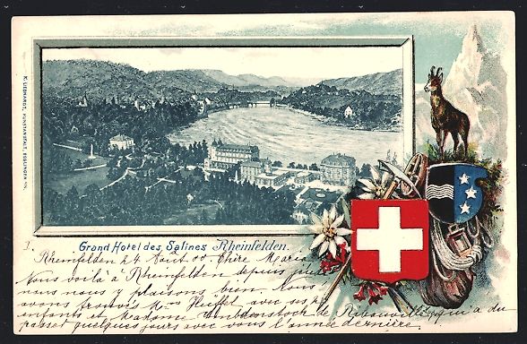 Cartes postales: Passepartout-Lithographie Rheinfelden, G – D'occasion à Berlin par bartko-reher