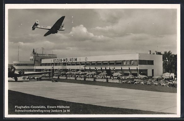 Cartoline postali: Essen-Mülheim, Schnellverkehrsflugzeug  – Usato da Berlin venduto da bartko-reher