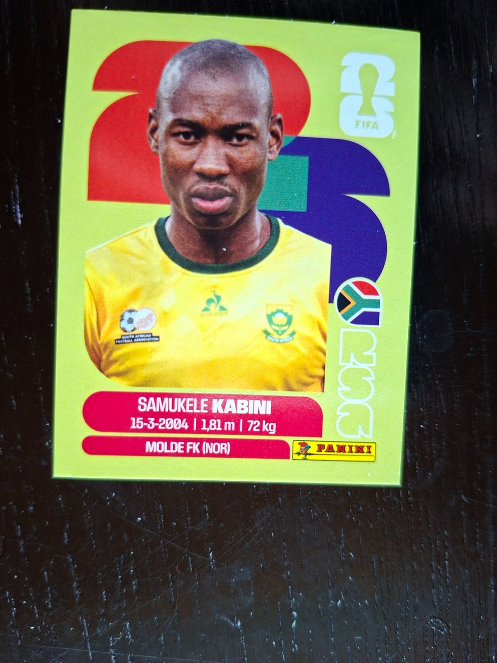 Panini Carte collezionabili: Panini WM 2026 Sticker Samukele Kabini RSA 5 – Nuovo (secondo la descrizione) da Erlinsbach venduto da pfunky