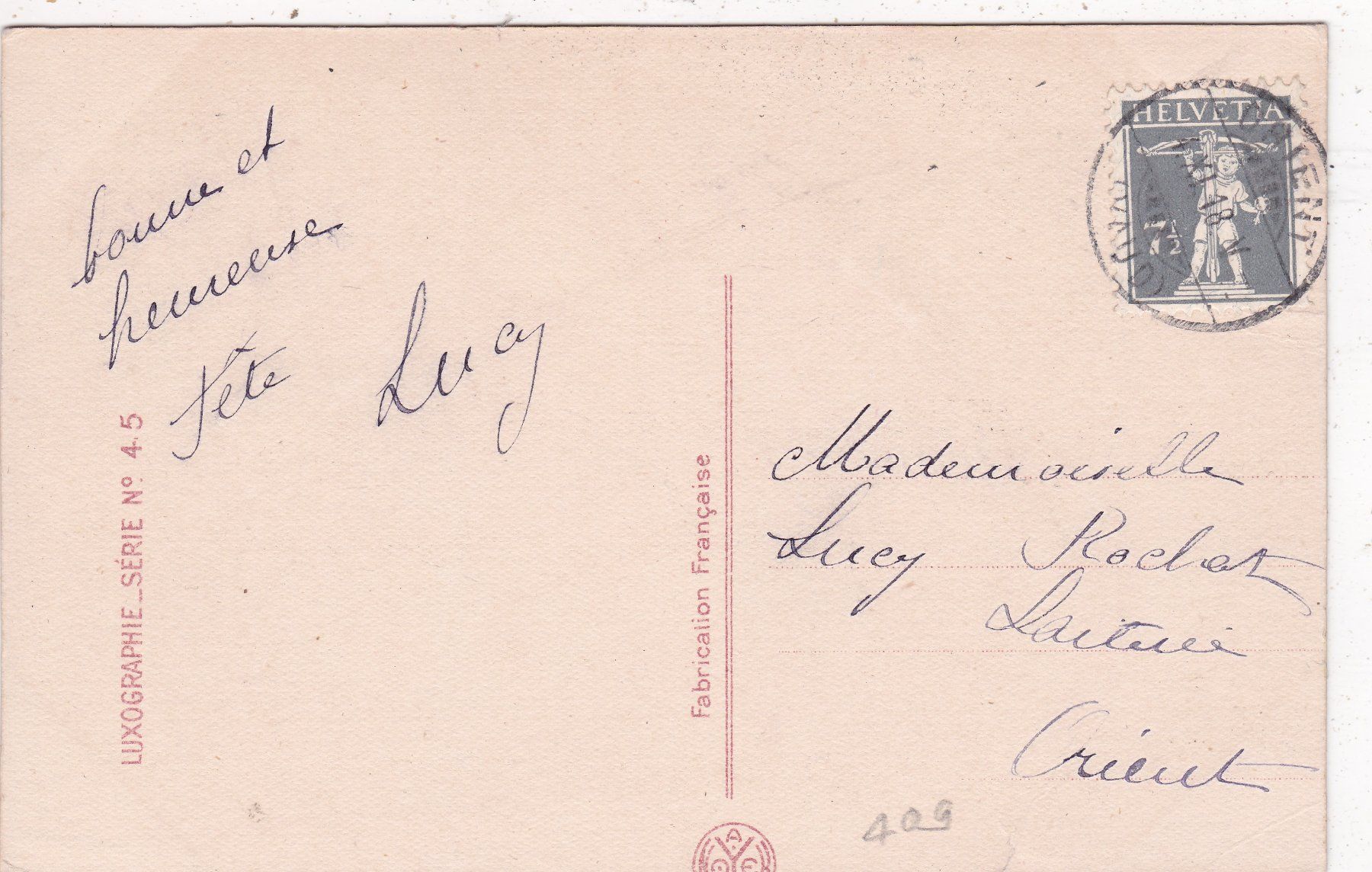 Cartoline postali: Kitsch Paar Schafe 1918 – Usato da Herisau venduto da Lisegrat2008 1