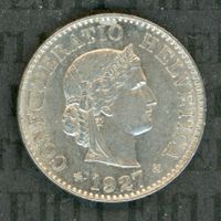 CHF___0.05 1927 -stgl 5 Rappen