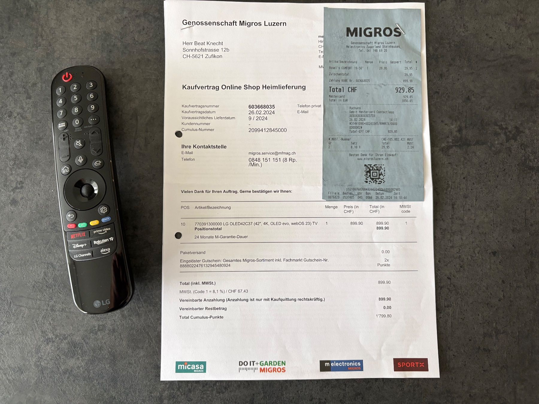 LG Fernseher: Fernseher  LGOLED 42" zu verkaufen. – Gebraucht aus Zufikon von bea_68mx 1