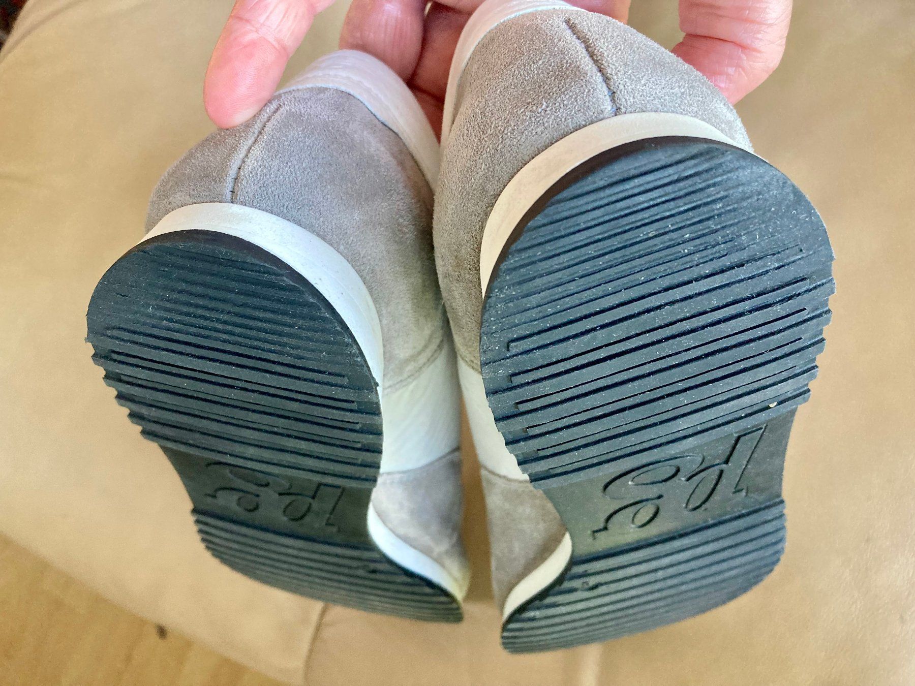 Paul Green Scarpe da donna: PG Sneakers hellgrau Mokka-Stoff Supersoft Gr. 6 / 39 – Usato da Dörflingen venduto da rudis-55 6