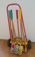 Krocket Spiel Set komplett mit Wagen und 6 Bällen