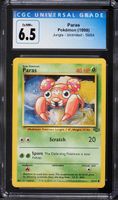 Vintage 1999 Pokemon Jungle Paras #59 CGC 6.5 EXMT+