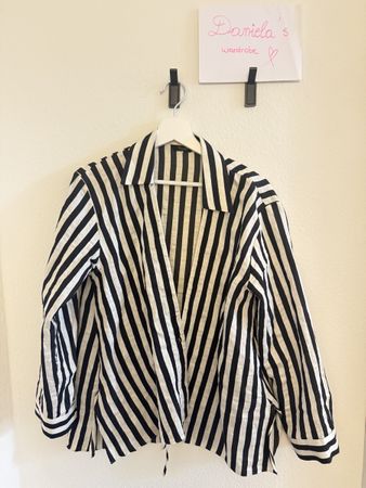 Massimo Dutti Bluse gestreift schwarz weiss guter Zustand