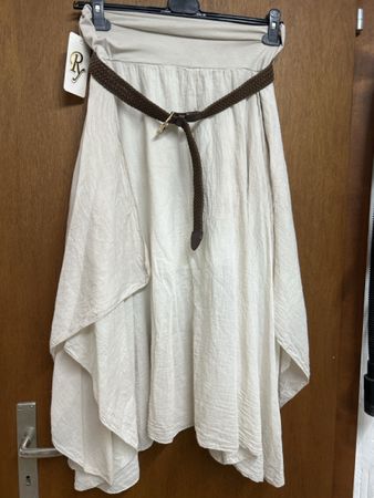 Rock baumwolle beige Grösse S mit Gürtel guter Zustand