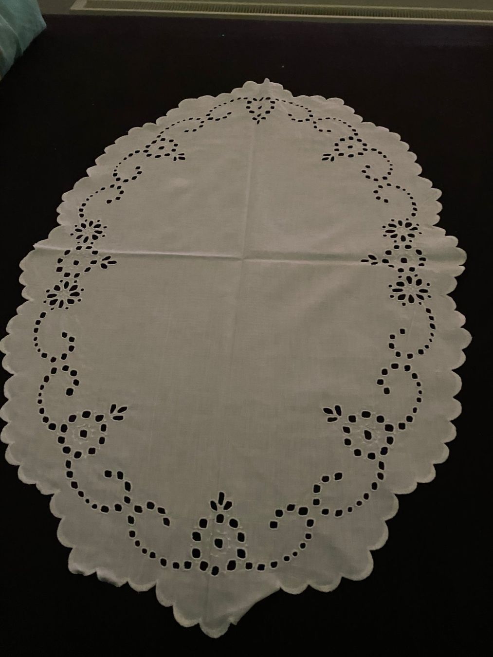 Altra biancheria da tavola: Deckchen  weiss oval ca. 70x24cm – Usato da Allenwinden venduto da Obalu 1