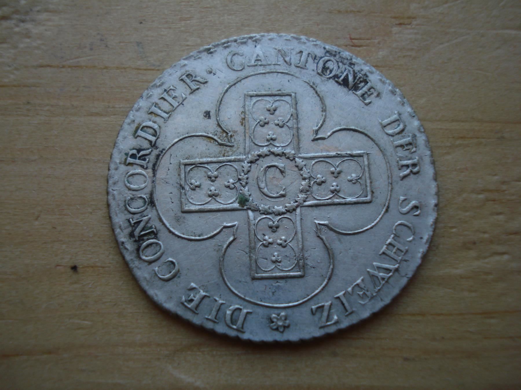 Tutti le monete: (A3)  Solothurn 5 BAZ  1826  UNZ- – Usato da Erlach venduto da Net-Coins 1