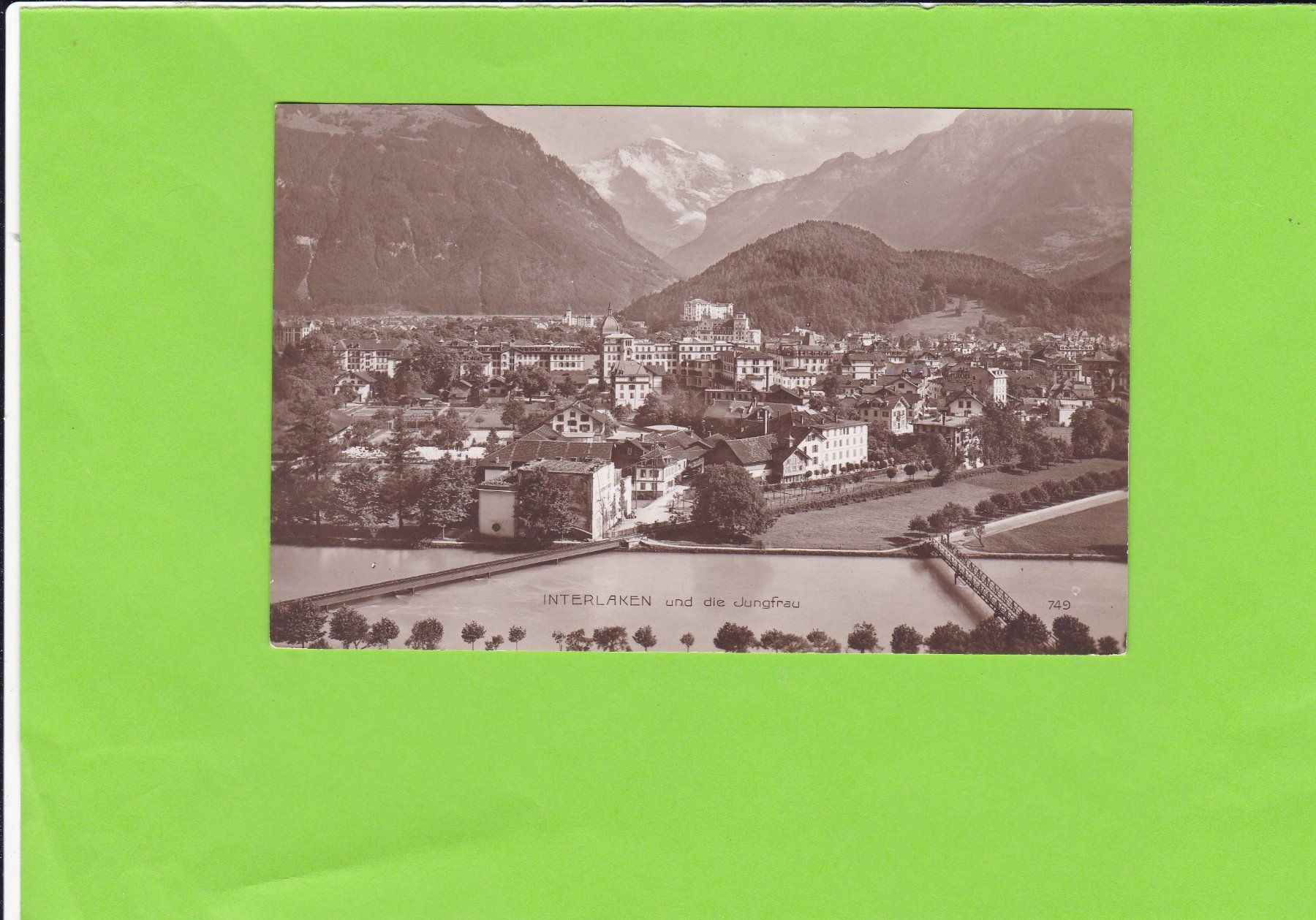 Cartoline postali: Interlaken und die Jungfrau – Usato da St. Peterzell venduto da neckertal