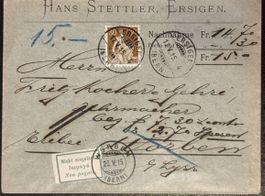Alte Briefumschlag mit Stempel und Marke