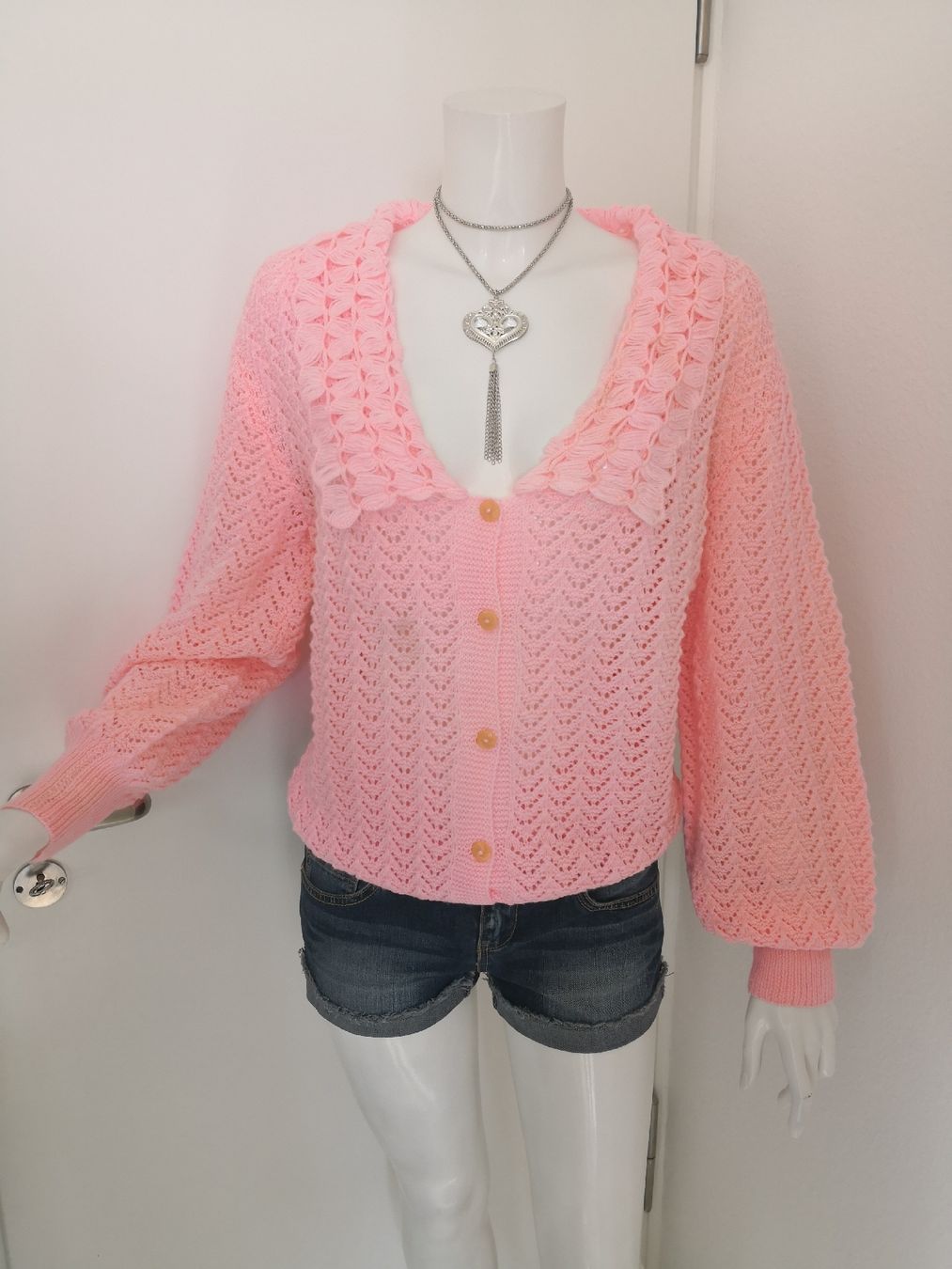 Jacken: 🤩HANDGEMACHTE STRICK-JACKE ROSA – Neu (gemäss Beschreibung) aus Olten von Naja-Twins-Twins