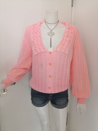 🤩HANDGEMACHTE STRICK-JACKE ROSA